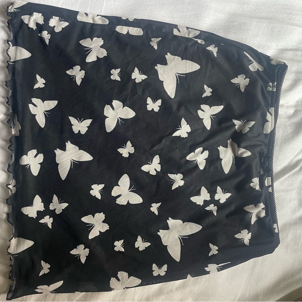 Wild Fable Black and White Mini Pencil Skirt